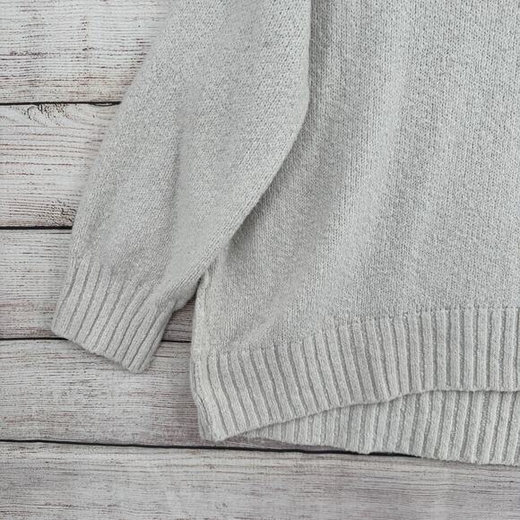 Free People Chunky Knit 3/4 Sleeve Pullover Sweater Womens S Off White Oversized - Picture 5 of 14